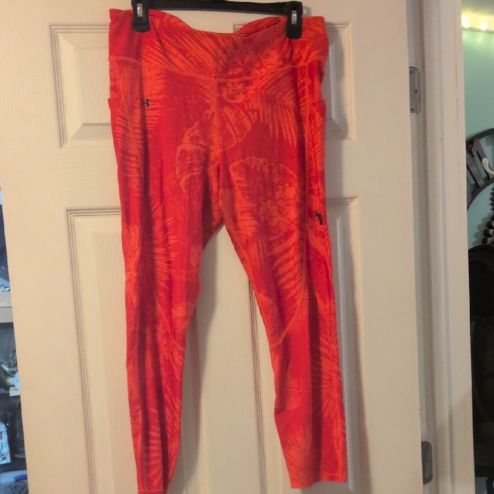 Under Armour Orange Patterned Leggings